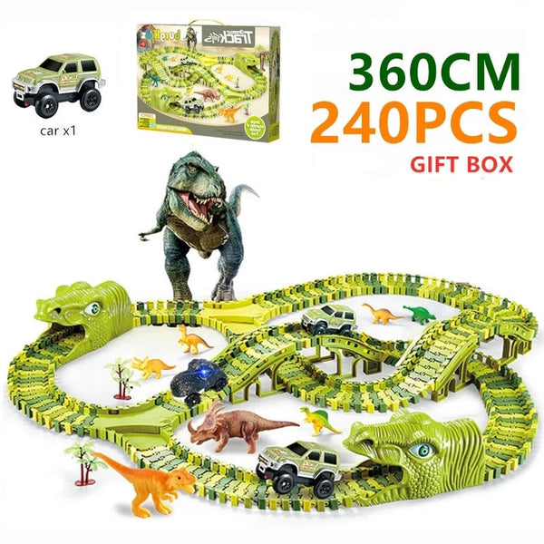 Dinosaur Track Race Car Toys